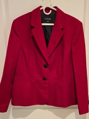 Black Label by Evan-Picone Women's Red Tailored Blazer